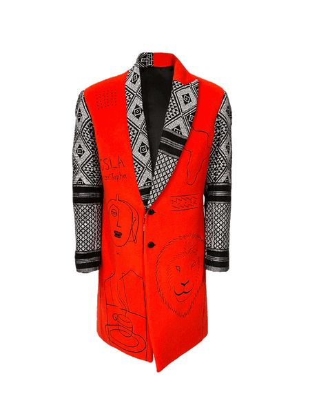 Wearable Art Cashmere Wool Coat